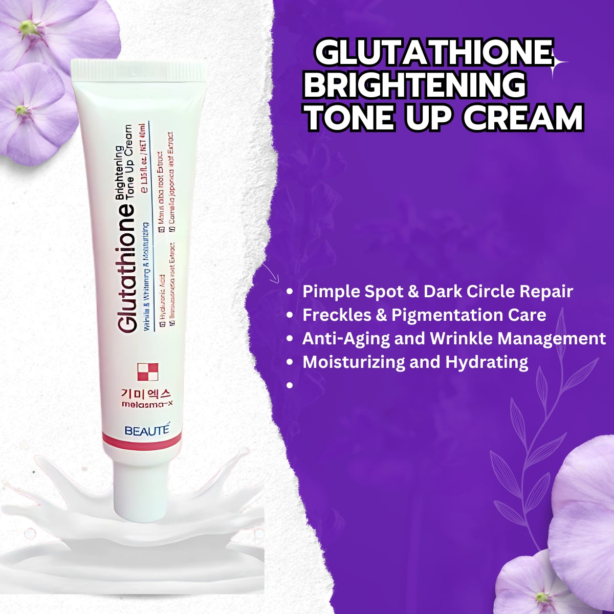 Beaute Glutathione Brightening Tone Up Cream 45ml đ¸