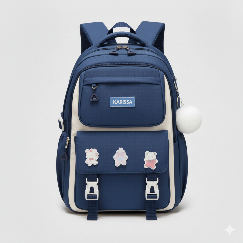 School Bag Design 1 - Blue