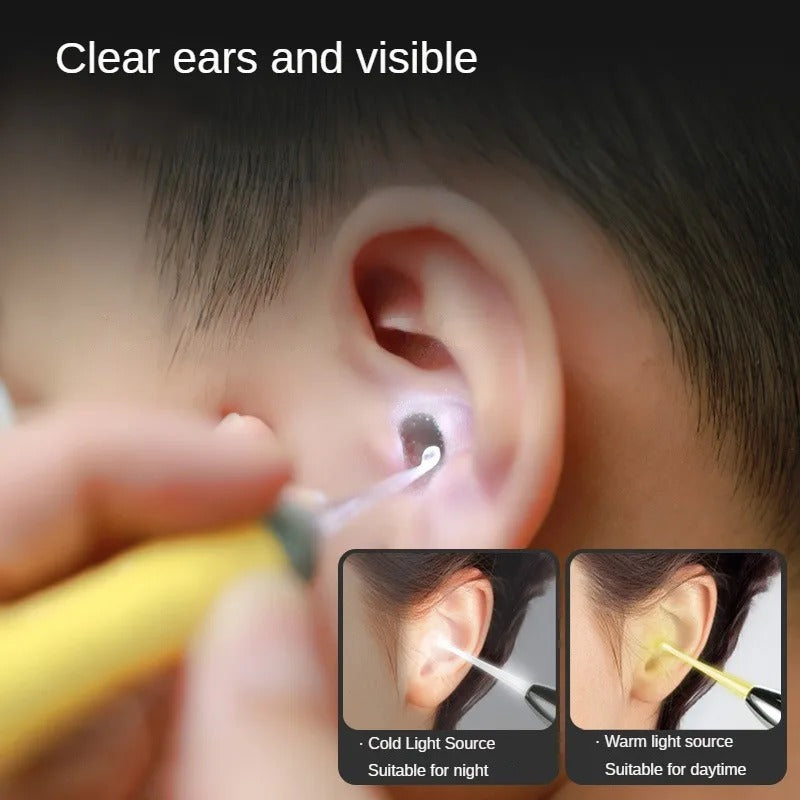 LED ইয়ার ক্লিনার উইথ টুইজার এন্ড স্টোরেজ বক্স-Ear Pick