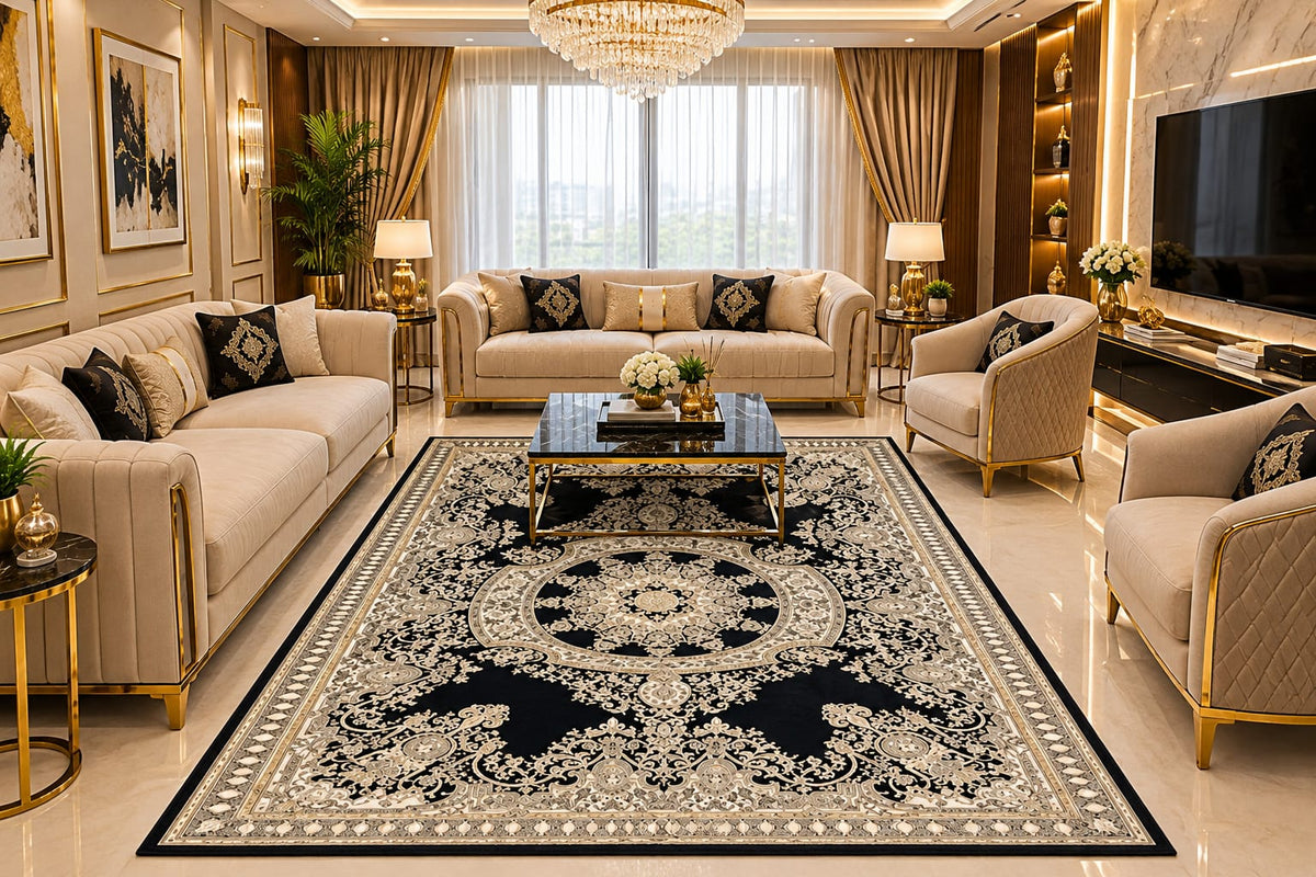 Kashmiri Velvet Rugs: The Pinnacle of Elegance & Comfort - Design 31