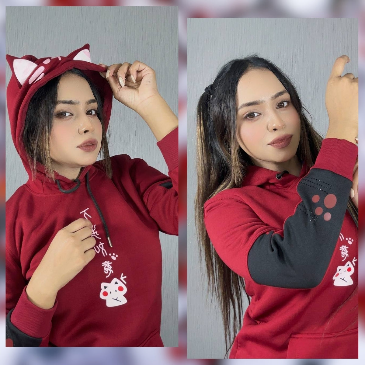 Anime Cotton Hoodies for Girls - Merun🌸