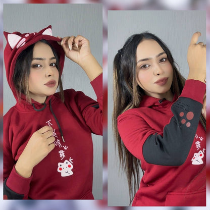 Anime Cotton Hoodies for Girls - Merun🌸