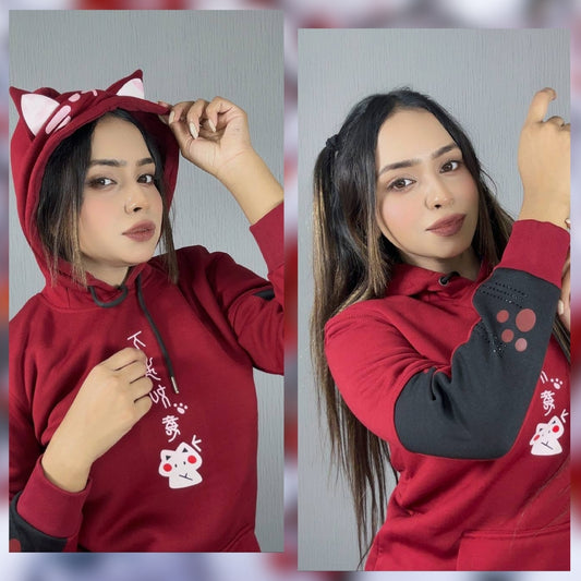Anime Cotton Hoodies for Girls - Merun🌸