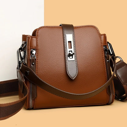 High-quality  Messenger Shoulder Bag for Women-  [Brown]