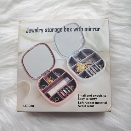 Jewelry Box with Mirror 💍 কিনলেই ফ্রি স্টাইলিশ ফিঙ্গার রিং