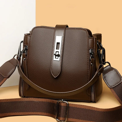 High-quality  Messenger Shoulder Bag for Women-  [Coffee]