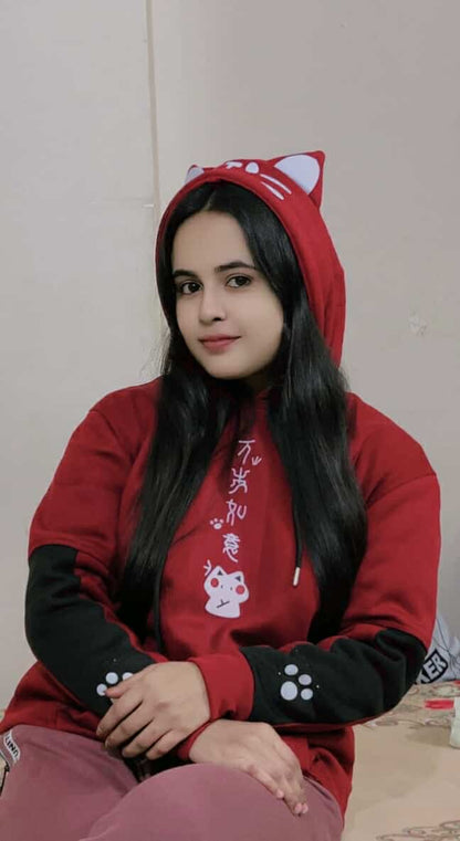 Anime Cotton Hoodies for Girls - Merun🌸