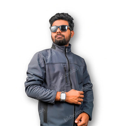 থ্রি লেয়ার মাইক্রো বন্ডেড জ্যাকেট- Deep Ash