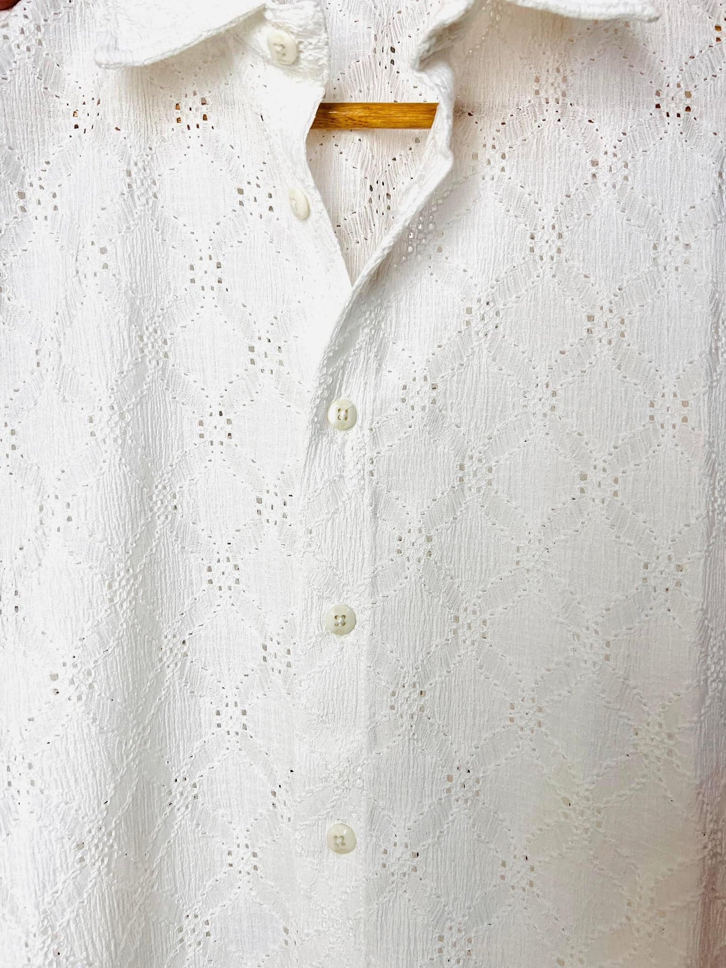 🌞 Summer-Friendly Trendy Shirt | China Stretchable Cotton Fabrics | White