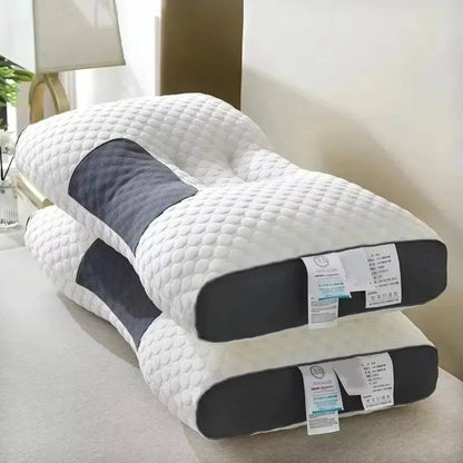 🌟 Ultimate Sleep System: Premium Ergonomic Pillow Combo - Cream