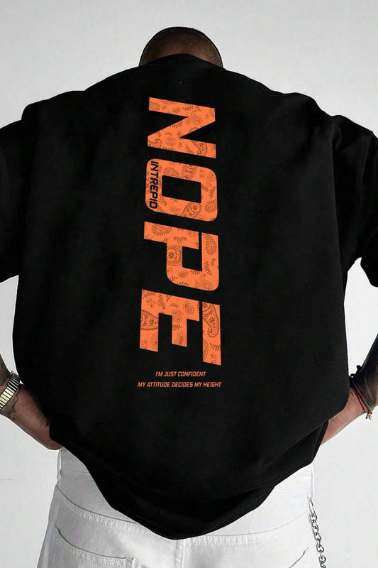 Streetwear Oversized Tees – Nope (Black)