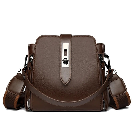 High-quality  Messenger Shoulder Bag for Women-  [Coffee]