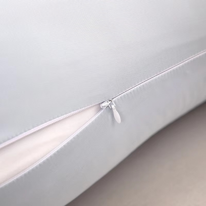Ergonomic Double Wave Curve Side Sleeper Pillow ((Light Grey)) for Comfortable Sleeping Supportive Pillow