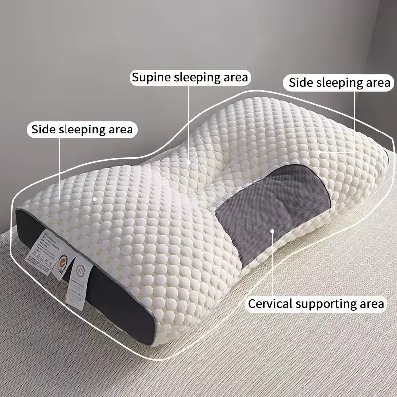 🌟 Ultimate Sleep System: Premium Ergonomic Pillow Combo - Cream