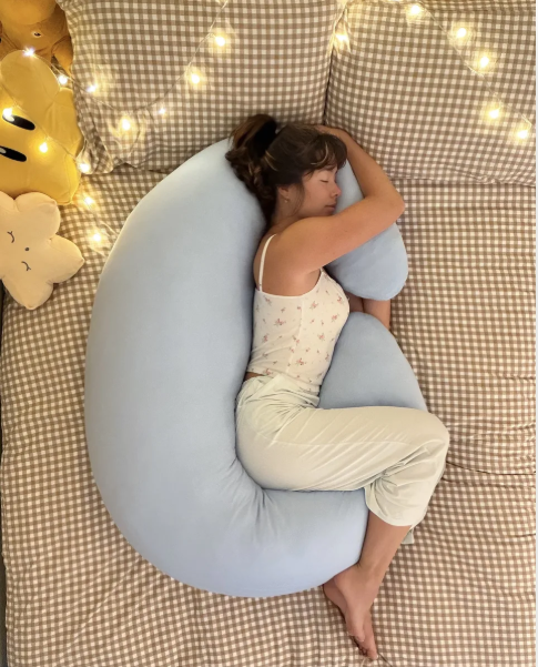 Bicholon Premium Imported 59" Full-Body Body Pillow | TENCEL™ Cover - Sky Blue