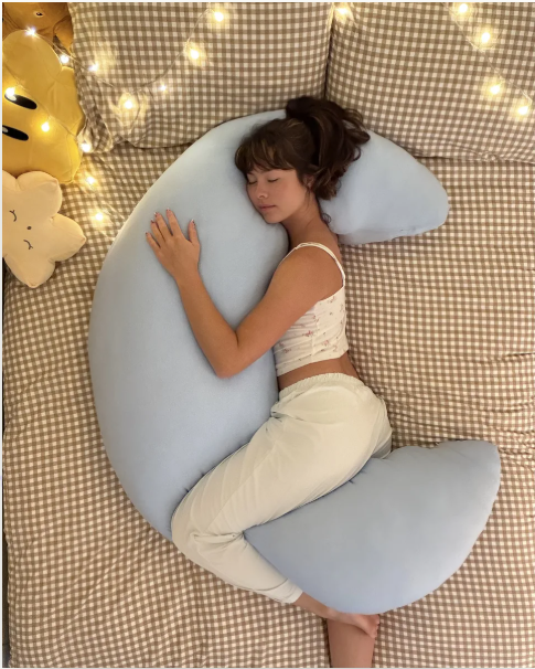 Bicholon Premium Imported 59" Full-Body Body Pillow | TENCEL™ Cover - Sky Blue