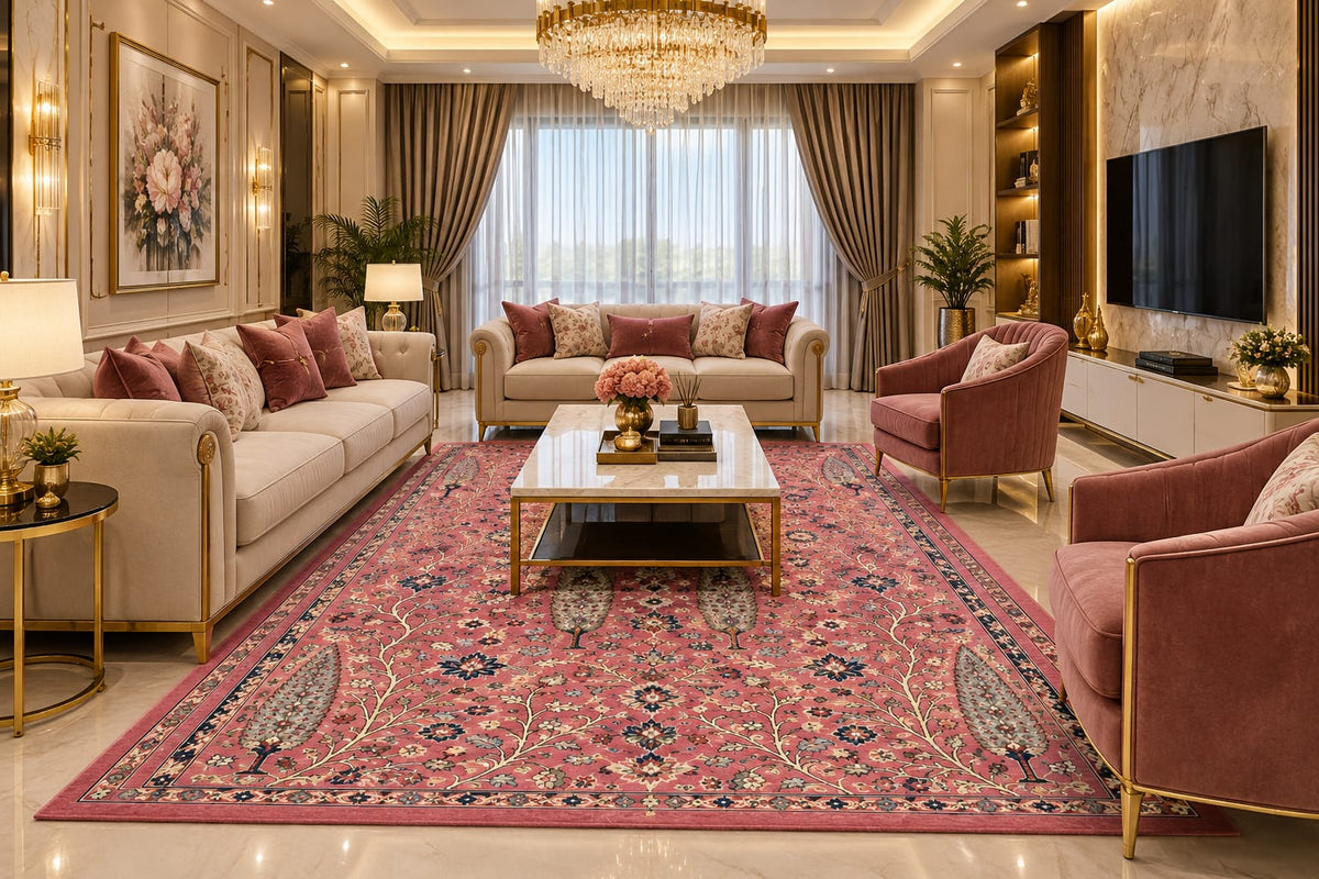 Kashmiri Velvet Rugs: The Pinnacle of Elegance & Comfort - Design 26