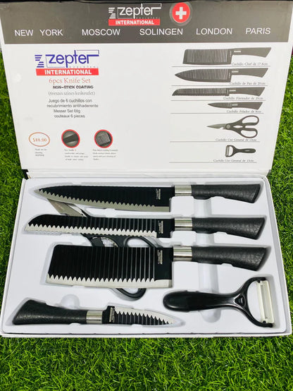 Bass/ Zepter 6-piece knife set includes essential kitchen tools