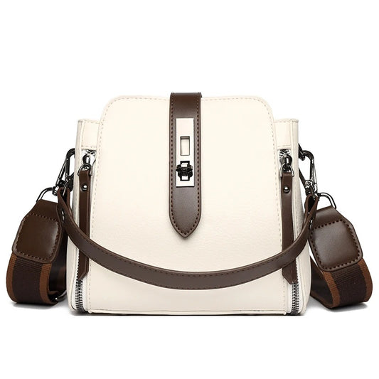 High-quality  Messenger Shoulder Bag for Women-  [White]