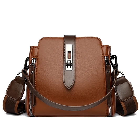 High-quality  Messenger Shoulder Bag for Women-  [Brown]