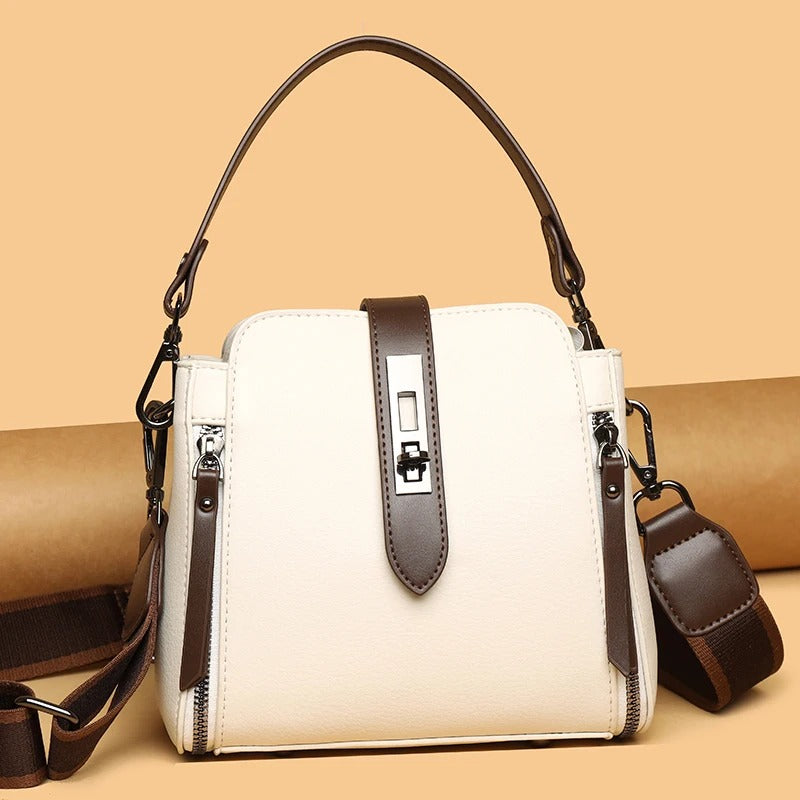 High-quality  Messenger Shoulder Bag for Women-  [White]