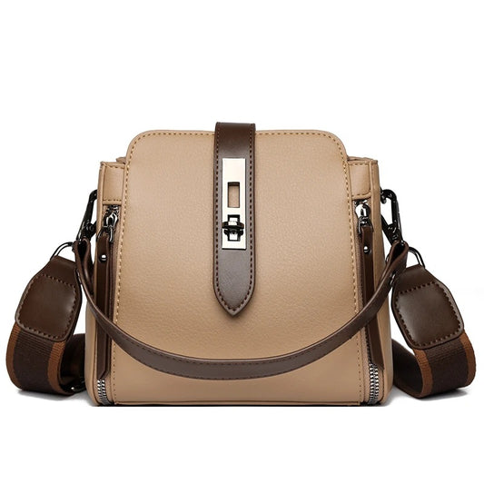 High-quality  Messenger Shoulder Bag for Women-  (khaki)
