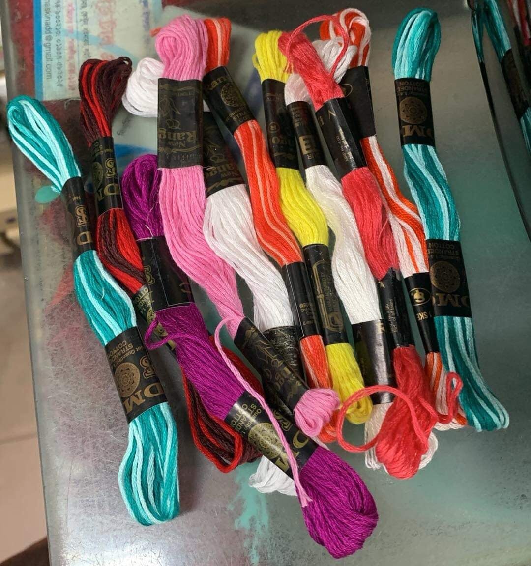 Multicolor DMC Thread for embroidery (10 Pcs)