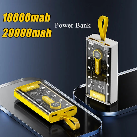 Transparent Power Bank with 22.5W Battery Fast Charging